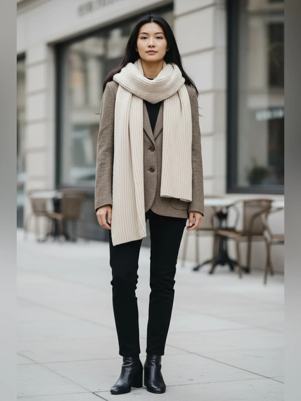 DVF Wool Blend Brown Tweed Blazer - Picture 1 of 4